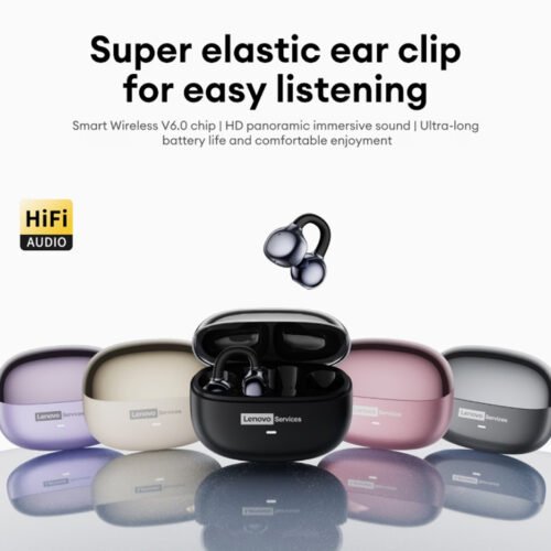 Écouteurs Sans Fil Clip Auriculaire Lenovo – Son Spatial Haute Définition & Design Confort Ouvert (Modèle 2026)
