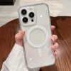 Coque magnétique transparente pour iPhone X à 16, dos rigide et bords souples, compatibilité écran protecteur, clarté HD