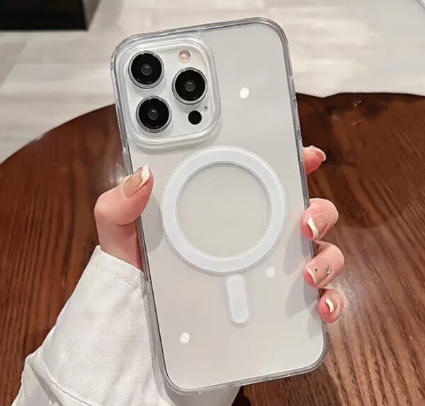 Coque magnétique transparente pour iPhone X à 16, dos rigide et bords souples, compatibilité écran protecteur, clarté HD