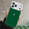 Coque de Protection de Luxe "Édition Couronne" – Fond Vert Impérial & Finition Brillante Haute Résistance