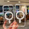 Coque magnétique transparente pour iPhone X à 16, dos rigide et bords souples, compatibilité écran protecteur, clarté HD
