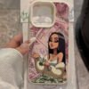 Coque de Protection Esthétique "Ours Mignon" – Design Plat 2D avec Bordure Crème & Armure Épaisse Antichoc