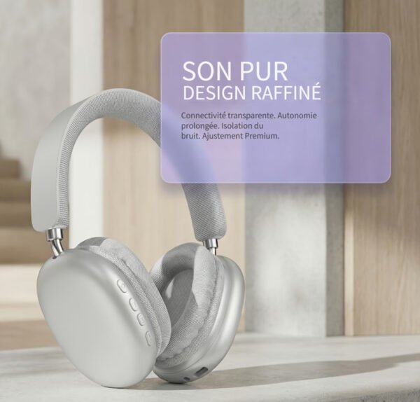 Rectangle 881 Casque Sans Fil Supra-Auriculaire de Luxe B46 – Stéréo Hi-Fi, Conception Rotative & Autonomie Longue Durée