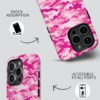 Coque de Protection 2-en-1 KEKEME – Motif Camouflage Rose & Couverture Complète Antichoc (Pour iPhone 11 à 17 Pro Max) – Image 3