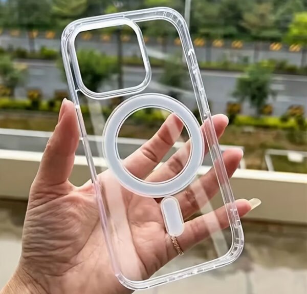 Coque magnétique transparente pour iPhone X à 16, dos rigide et bords souples, compatibilité écran protecteur, clarté HD