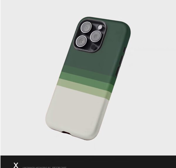 Coque Brillante Haute Clarté à Dégradé de Couleurs & Lignes Géométriques Créatives (Pour iPhone 7 à 17)