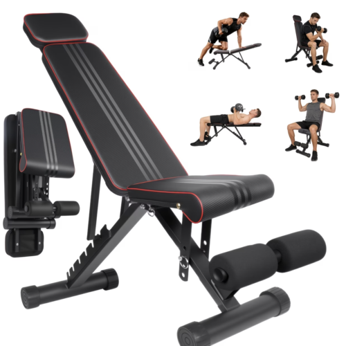 Banc de Musculation Pliable Haute Capacité 300 kg