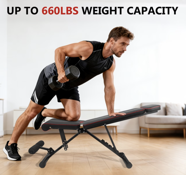 Banc de Musculation Pliable Haute Capacité 300 kg