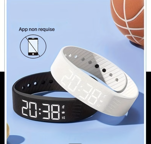 Montre-Bracelet de Sport Unisexe à Affichage Lumineux