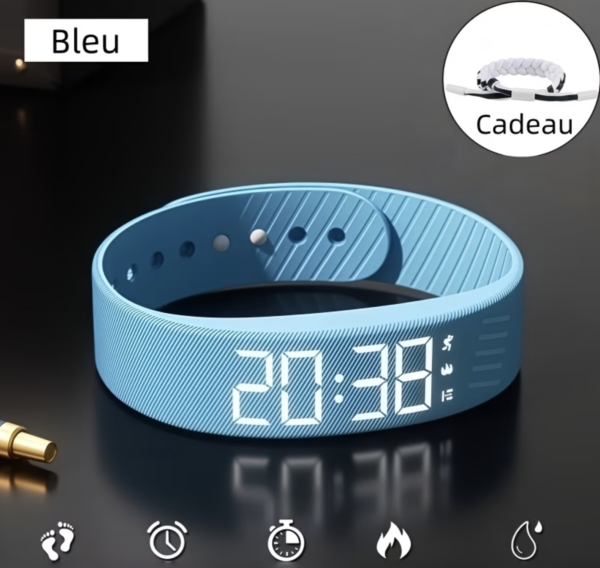 Montre-Bracelet de Sport Unisexe à Affichage Lumineux