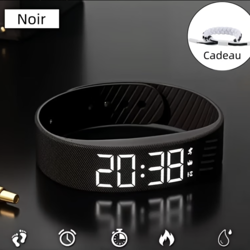 Montre-Bracelet de Sport Unisexe à Affichage Lumineux