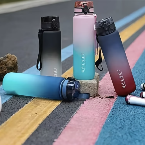 Gourde de Sport Dégradée et Haute Capacité en Plastique Sans BPA