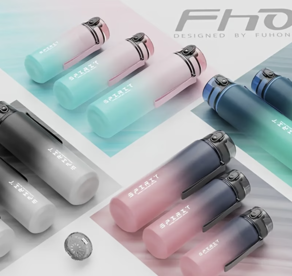 Gourde de Sport Dégradée et Haute Capacité en Plastique Sans BPA
