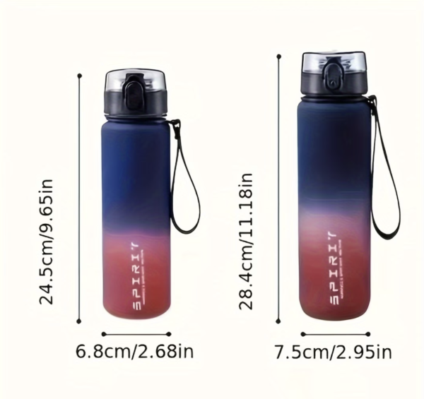 Gourde de Sport Dégradée et Haute Capacité en Plastique Sans BPA