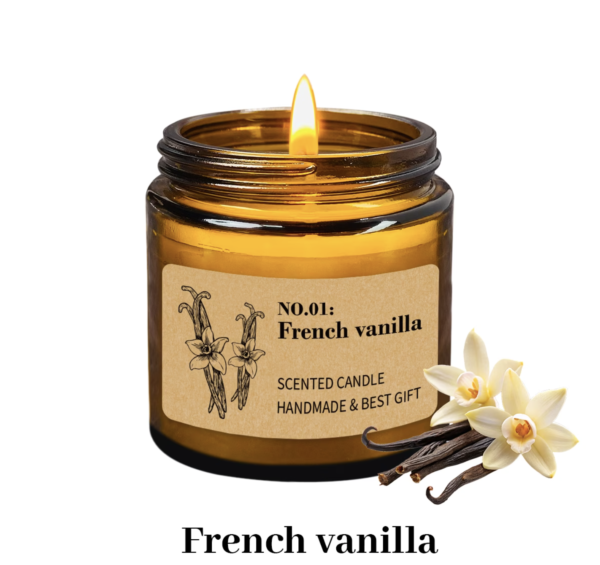 Bougie Parfumée Apaisante à la Lavande et Cire de Soja 100g