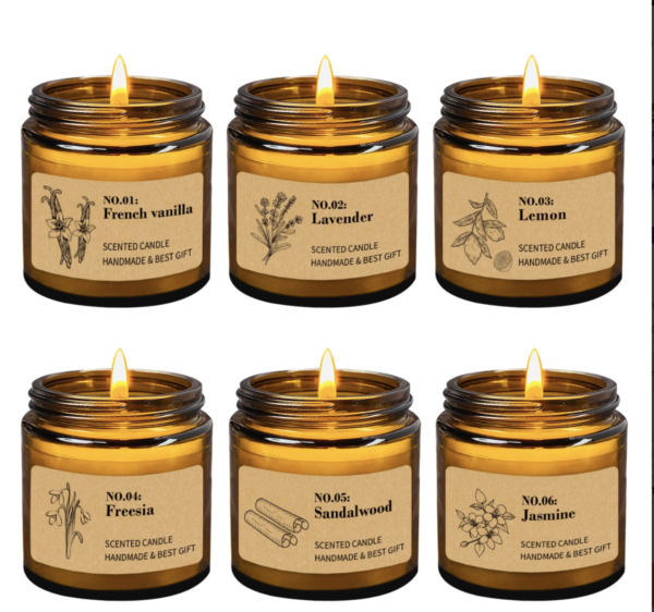 Bougie Parfumée Apaisante à la Lavande et Cire de Soja 100g