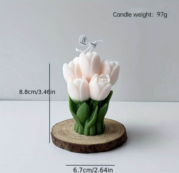 Bougie Parfumée Fleurs de Tulipes d'Ambiance Festive