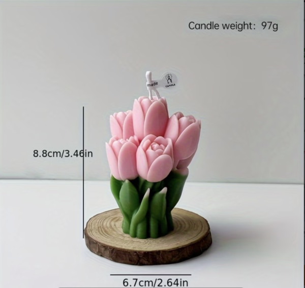 Bougie Parfumée Fleurs de Tulipes d'Ambiance Festive