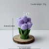 Bougie Parfumée Fleurs de Tulipes d'Ambiance Festive