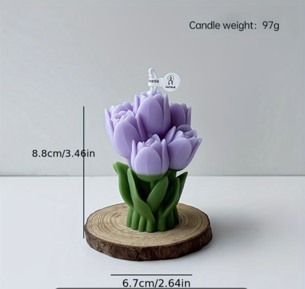 Bougie Parfumée Fleurs de Tulipes d'Ambiance Festive