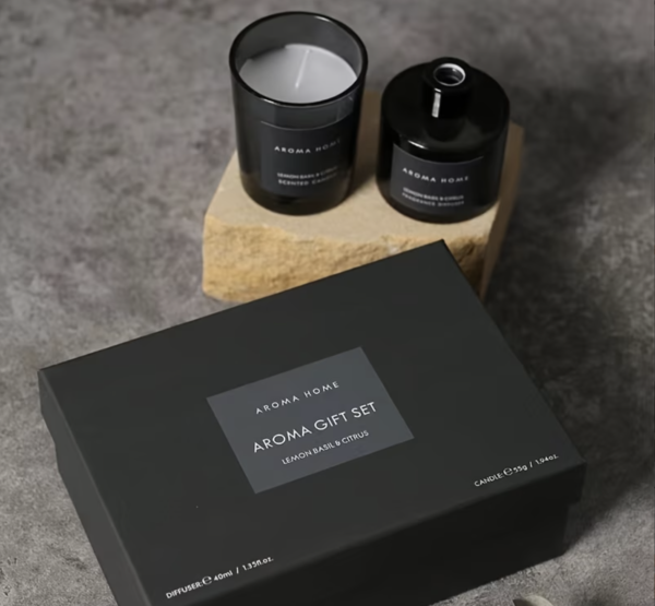 Coffret Cadeau de Bougies Parfumées Édition Quatre Couleurs