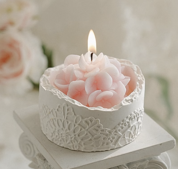 Bougie d'Ambiance Florale Cadeau d'Anniversaire Premium
