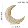 Bougie Sculpturale Lune en Relief 3D Style Minimaliste