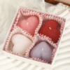 Pack de 4 Bougies Parfumées en Forme de Cœur