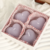 Pack de 4 Bougies Parfumées en Forme de Cœur