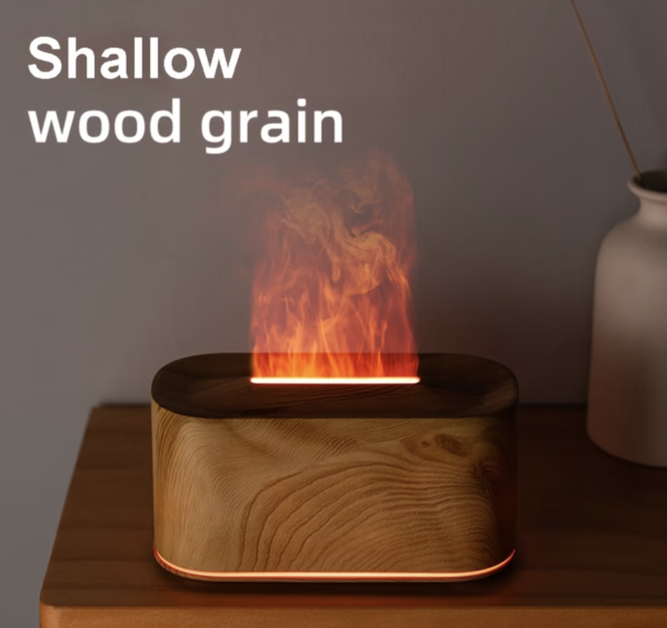 Diffuseur de Parfum et Humidificateur Effet Flamme de Cheminée 220ml