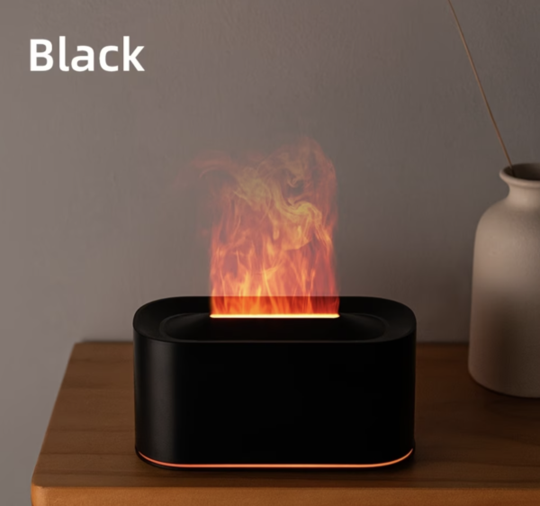 Diffuseur de Parfum et Humidificateur Effet Flamme de Cheminée 220ml