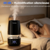 Station d'Humidification Intégrale 4,5L avec Filtre Céramique et Minuterie