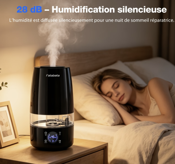Station d'Humidification Intégrale 4,5L avec Filtre Céramique et Minuterie