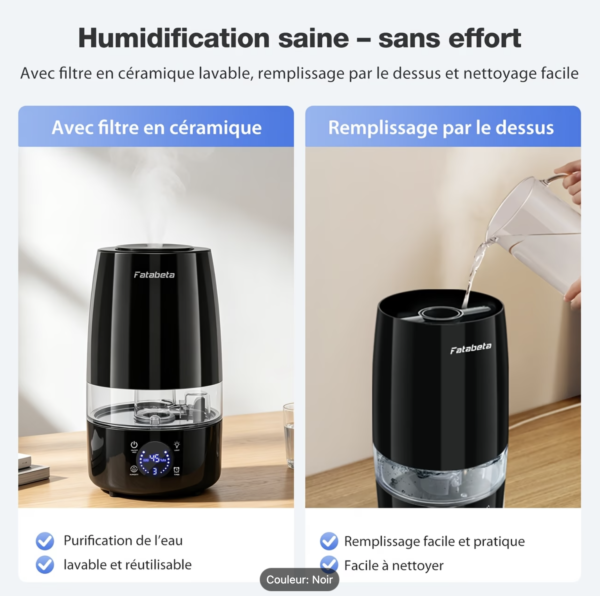 Station d'Humidification Intégrale 4,5L avec Filtre Céramique et Minuterie