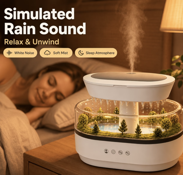 Mini Fontaine d'Ambiance Lumineuse et Diffuseur Style Paysager