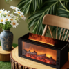Diffuseur d'Huiles Essentielles Silencieux 300ml à Effet Feu de Bois