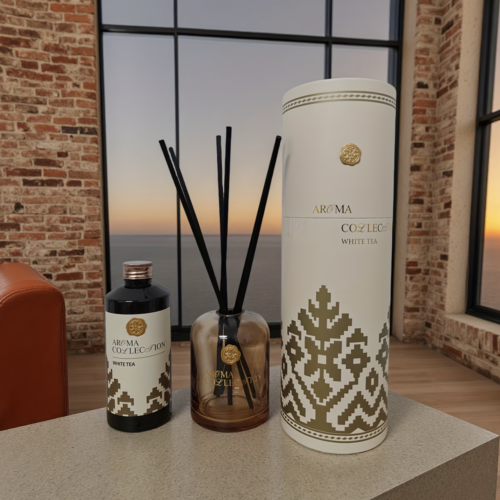 Système de Parfum d'Ambiance par Capillarité en Rotin