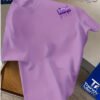 T-Shirt KARMA Violet – Style Graffiti Drip, Coupe Décontractée en Tricot Lâche