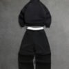 Ensemble Survêtement 2 Pièces Homme – Sweat à Capuche Imprimé et Pantalon à Jambes Larges Streetwear