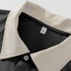 Rectangle 1003 Polo Homme Style Rétro Futur Y2K – Noir Intense avec Col Structuré
