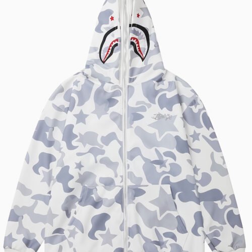Sweat à Capuche Streetwear pour Homme – Coupe Ample et Manches Longues Style Bape
