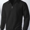 Sweat-Shirt d'Automne-Hiver pour Homme – Maille Jacquard Tendance, Col à Revers et Fermeture Éclair