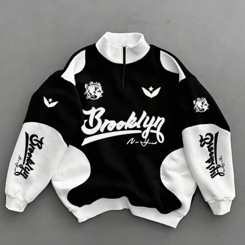 Sweat-Shirt Streetwear Homme – Style Brooklyn Américain et Coupe Décontractée