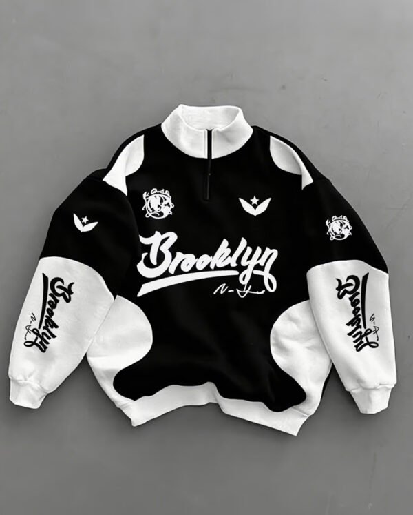 Sweat-Shirt Streetwear Homme – Style Brooklyn Américain et Coupe Décontractée