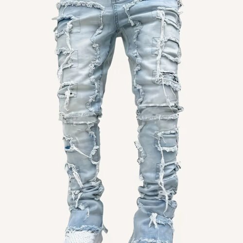 Rectangle 1003 Pantalon Brodé pour Homme – Sélection Geng Yuan Shi Style Traditionnel et Urbain