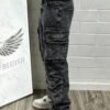 Jean Denim Épais pour Homme – Style High-Street, Design Cargo Multi-Poches et Coupe Ample Droite