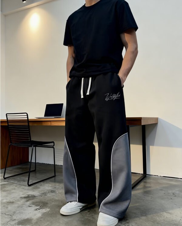 Pantalon de Jogging Unisexe Y2K Hip-Hop – Coupe Large, Broderie Lettres Colorées Style Streetwear Hiver