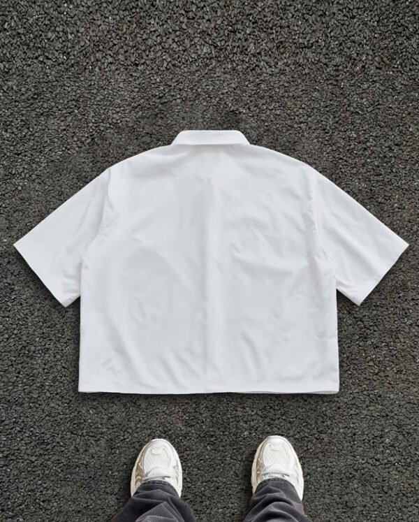 Chemise Homme Manches Courtes Été Décontractée – Coupe Ample, Longueur Courte et Imprimé Créatif