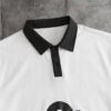 Rectangle 1004 Polo Homme à Manches Courtes – Style Minimaliste et Col Imprimé Graphique