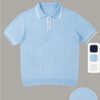 Polo en Tricot Haut de Gamme Xingfan OBM pour Homme – Col Structuré et Style Contemporain